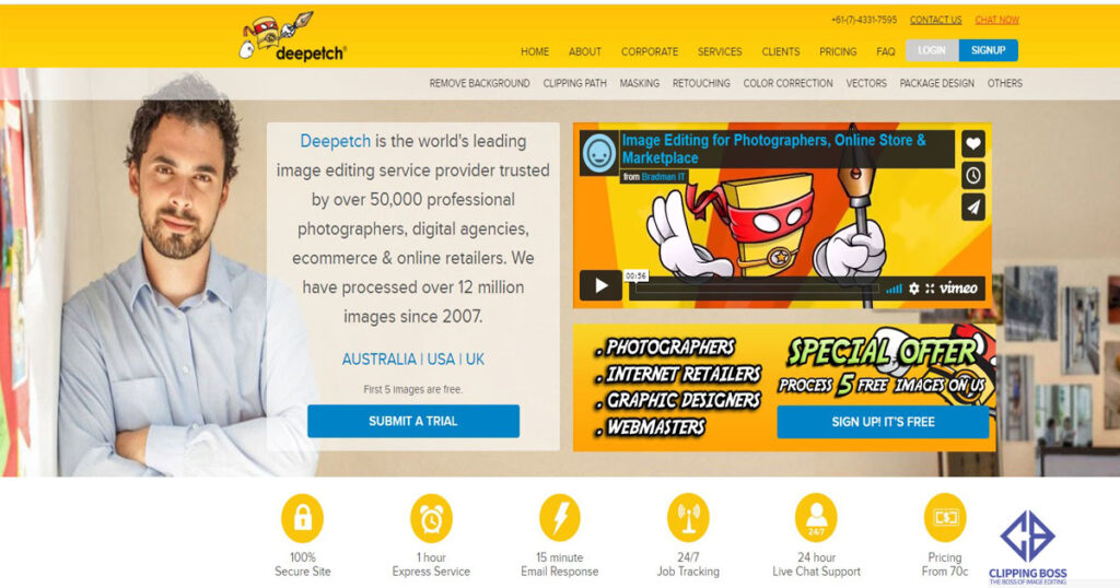 Deepetch website homepage image