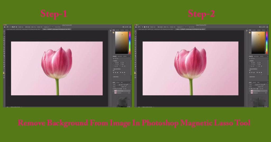 some steps of background remove